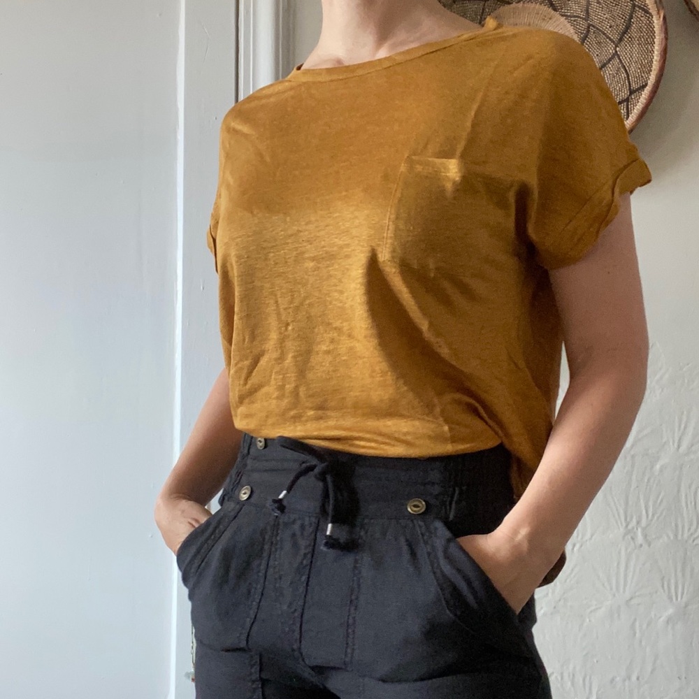 Marigold linen top